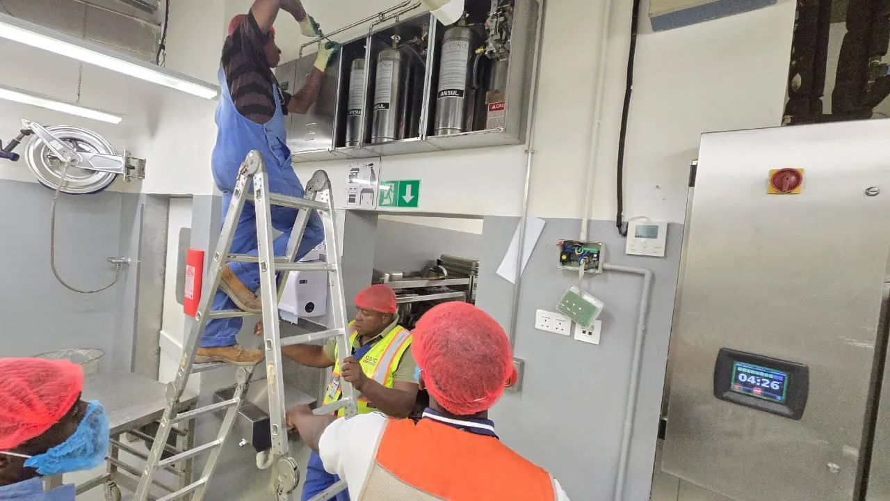 Installation & Commissioning of Industrial Kitchen Hood Fire Fighting System